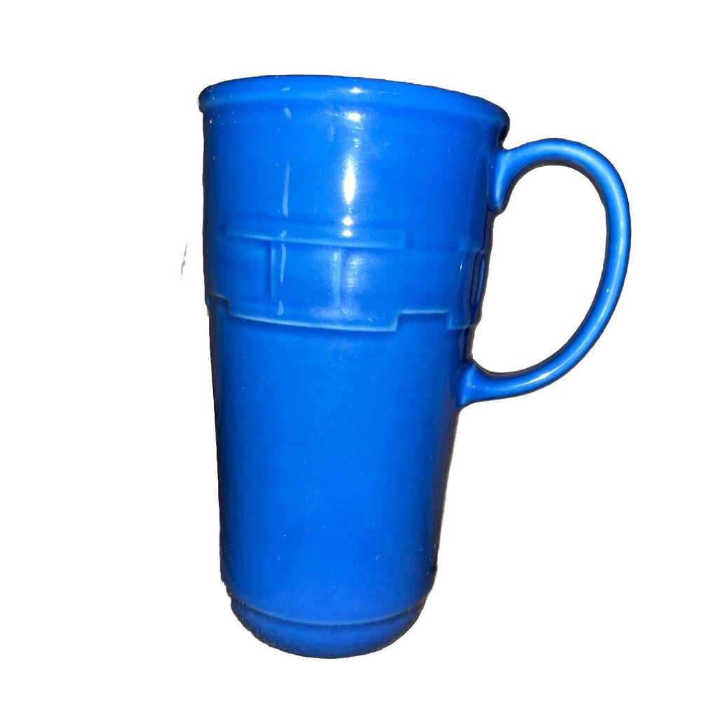 Woven Traditions Tall Travel Mug Cornflower Blue Longaberger No Lid - Picture 2 of 7